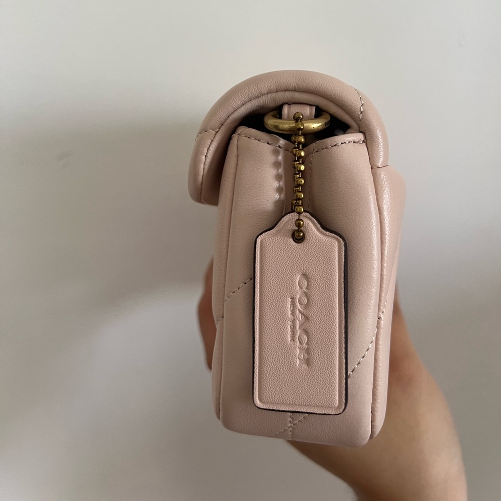 NWOT Coach Tabby Quilted Wristlet with Chain / Tabby 19 Crossbody bag in Blush - Picture 6 of 16